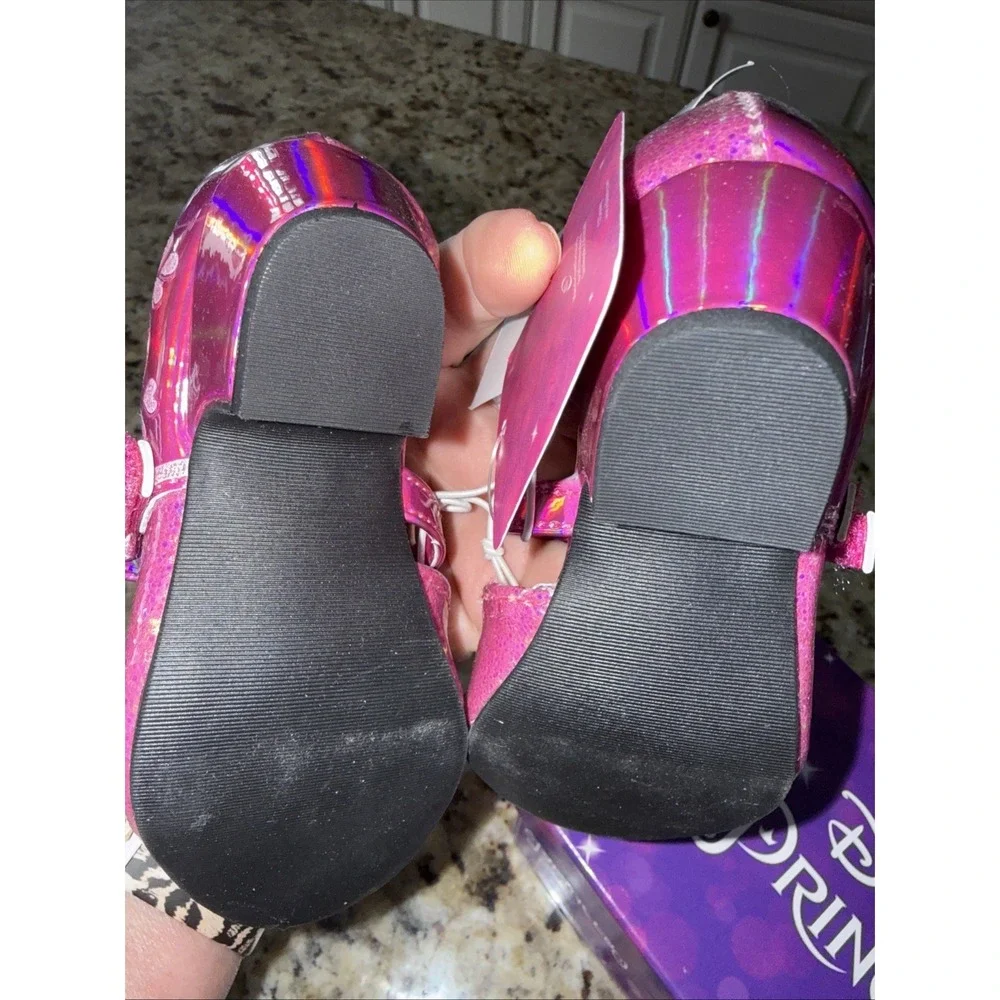 DisneyToddler GirlsPrincess Maryjane Dress Pumps Shoes Purple Size‎ 6T. 4311